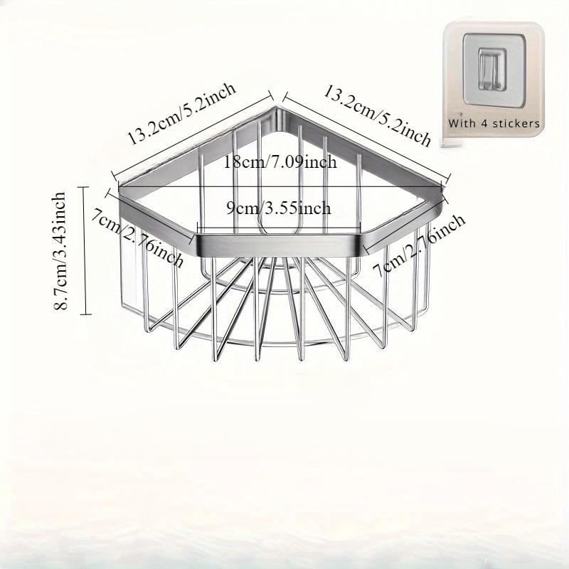 1pc Bathroom and kitchen general triangle storage rack, good fit corner and sink corner, save space, improve storage rate