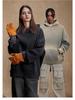 Unisex Trendy High Street Monkey Spray Paint Loose Hoodie – Autumn/Winter Plus Velvet Pullover