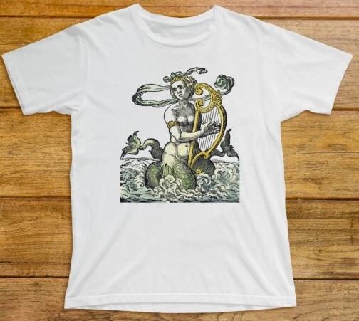 Siren Playing Harp T Shirt 950 Mermaid Sea Sailor Ship Greek Mythology Temptress