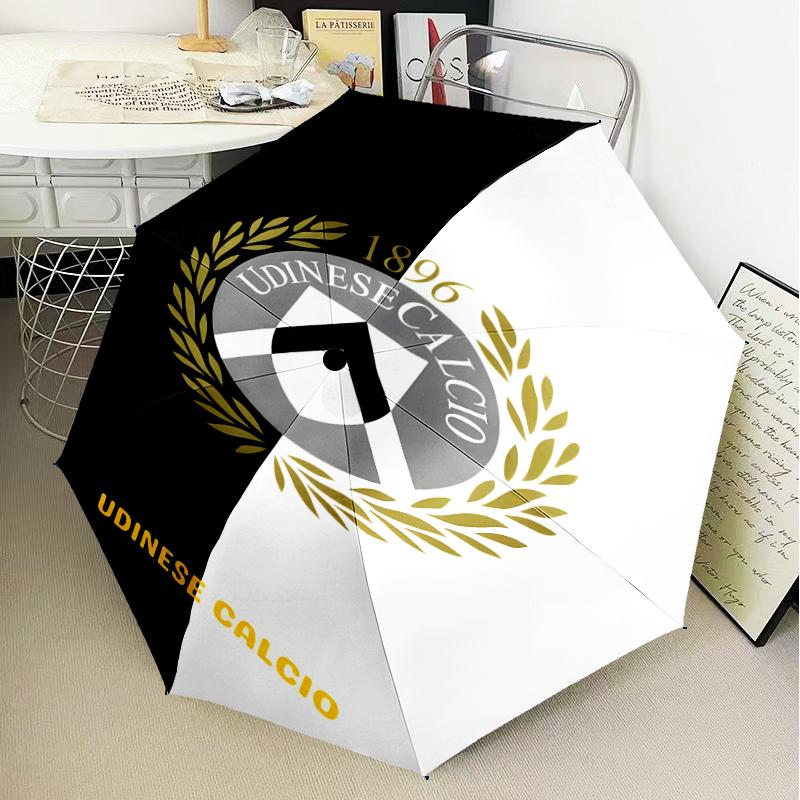 Udinese Calcio Crest Umbrella 8-Frame for Travel, Camping, Casual Lightweight Portable Umbrella, Essential for Every Family Holidays Gift