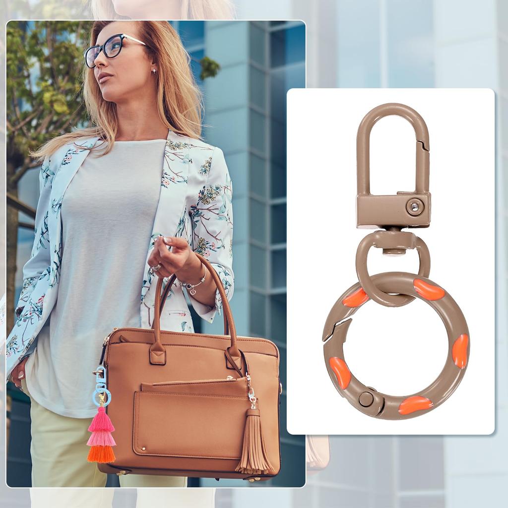 30pcs Lobster Clove Clasps Keychain Swivel Trigger Clips Zinc Alloy Colorful Key Chain Clips Snap Hook Jump Flat Split Ring DIY Craft Jewelry Making