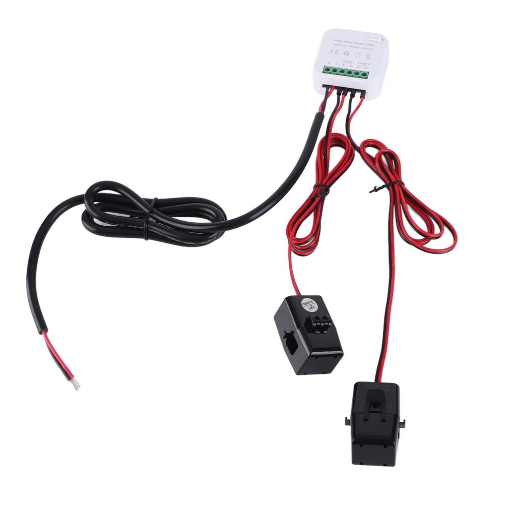 WiFi Single Phrase Energy Meter with Clamp Electricity Power Consumption Monitor for Tuya 90‑250VAC