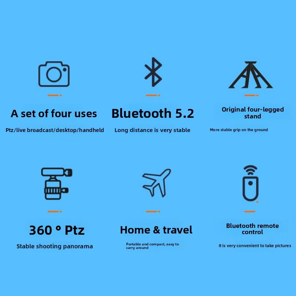 Portable Bluetooth Selfie Stick 1.8m Selfie Stick Stand Phone Stand Telescopic Selfie Stick  Travel