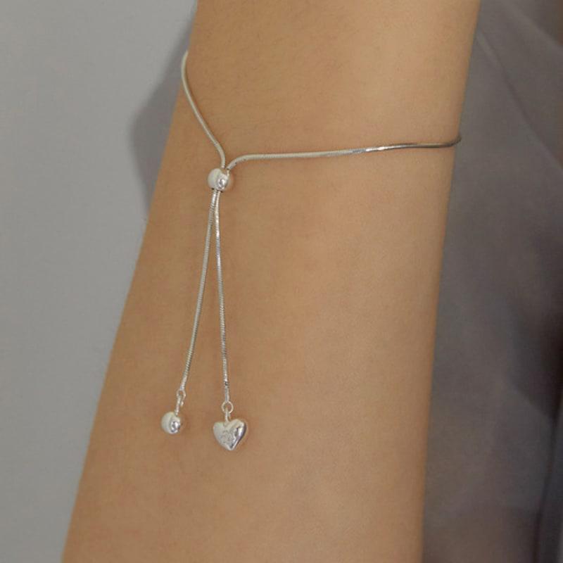 

TATIANA (925 Silver) Heart and Ball Ornament Bracelet BR1790 Gold Plated