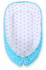 Baby Cocoon, Double-sided, Playpen, Swaddle, Premium BOBONO - Gray Stars/dots On Turquoise