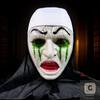 Nun Horror Kostüm, Synthetische Latexmaske mit detaillierter Verarbeitung für Halloween Street Style