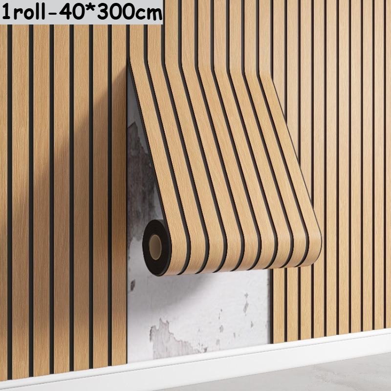 1 Rolle Holzmaserung Wandpaneele, Selbstklebende Schaumstoff Verdickte Tapete, Wasserdicht und Feuchtigkeitsbeständig, Heimdekoration Wandaufkleber