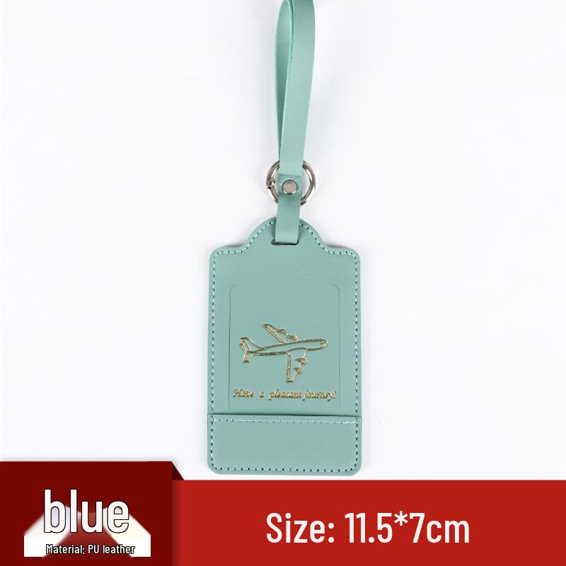 PU Leather Flip-Style Luggage Tag: Anti-Lost Suitcase ID for Checked & Carry-on Bags