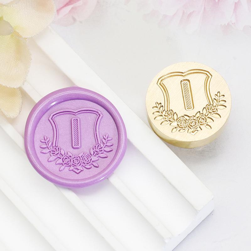 26 English Letters Datura Flower Pattern Wax Stamp Seal Envelope Sealin Greeting Card Gifts Wedding Invitation Decoration 20mm