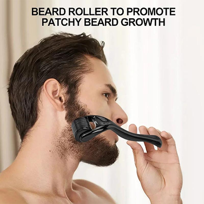 Black Face Roll Tool 540 Needles Micro Face Roll Tool Skin Beard 0.3mm Face Roll Tool Derma Roller for Facial Body Hair Growth