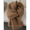 100 pure wool scarves~ Selected wool thickened and enlarged warm knitted scarves versatile men's and women's scarves