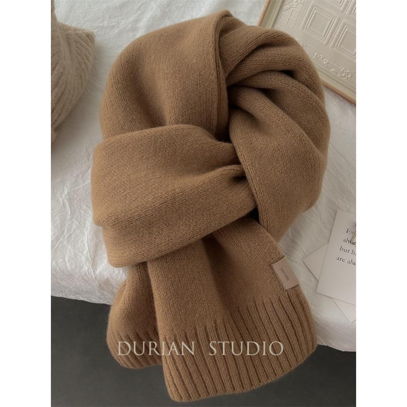 100 pure wool scarves~ Selected wool thickened and enlarged warm knitted scarves versatile men's and women's scarves