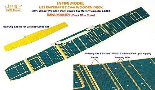 Infinimodel 1/350 Scale US Navy Aircraft Carrier Enterprise 1942 Wooden Deck In Blue with Photo-etched Parts for ME Plastic Model Kits (IMW3503)