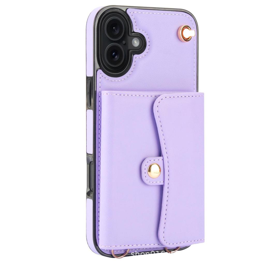 iPhone 17 Crossbody Wallet Case - Leather Protective Cover with Zipper Card Slot for Apple 16 Pro Max