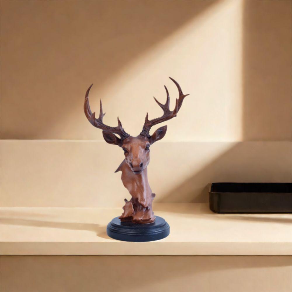 Modern Deer Statue Minimalist Animal Sculpture Art Craft Deer Ornament Tea Table