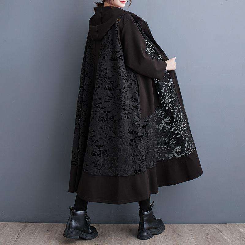 Summer Japanese and Korean Temperament Casual Hooded Large Size Loose Stitching Cardigan Windbreaker Women's All-match Fashion Jacket
