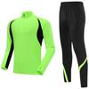 Mens Lightweight Half-Zip Long Sleeve Athletic Set Quick-Dry Breathable Running Training Suit Football Gym Cycling