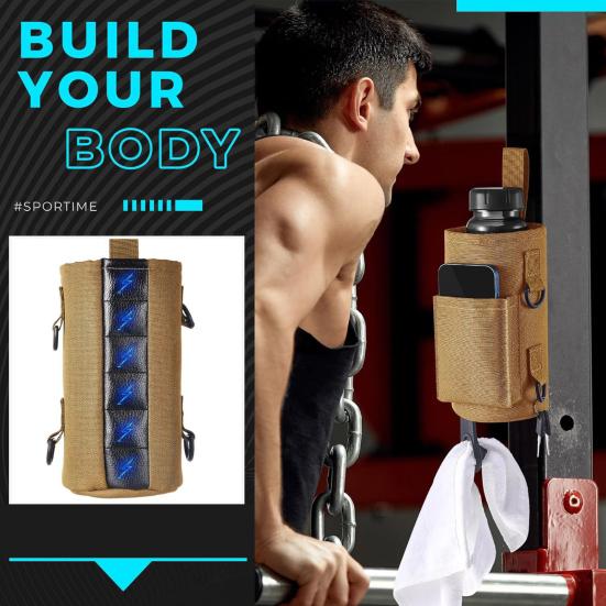 Magnetic Water Bottle Pouch Adjustable Strap Water Bottle Holder Water Bottle Carrier Bag for Outdoor Sports And Gym