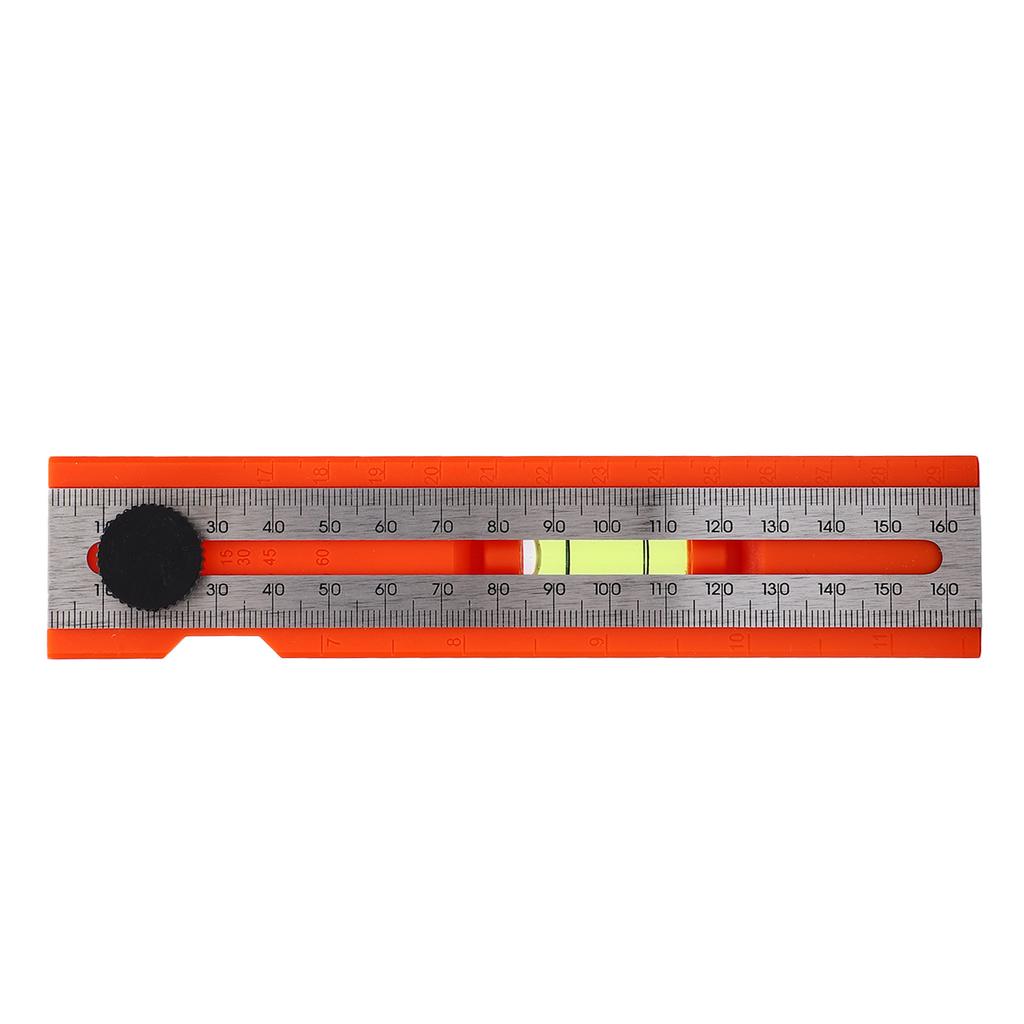 Adjustable Position Marking Protractor Tool Knob Multi Angle Foldable Depth Measuring Ruler Spirit Level Gage Angle