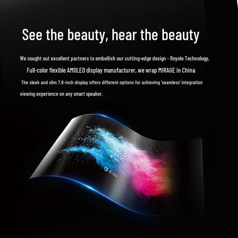 Cleer Mirage Curved Display Smart Speaker