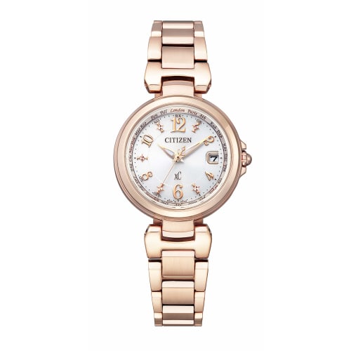 

Citizen XC Eco-Drive Radio-Controlled Waterproof Watch, White, Basic Collection, Happy Flight, EC1037-51A, Women s, Pink