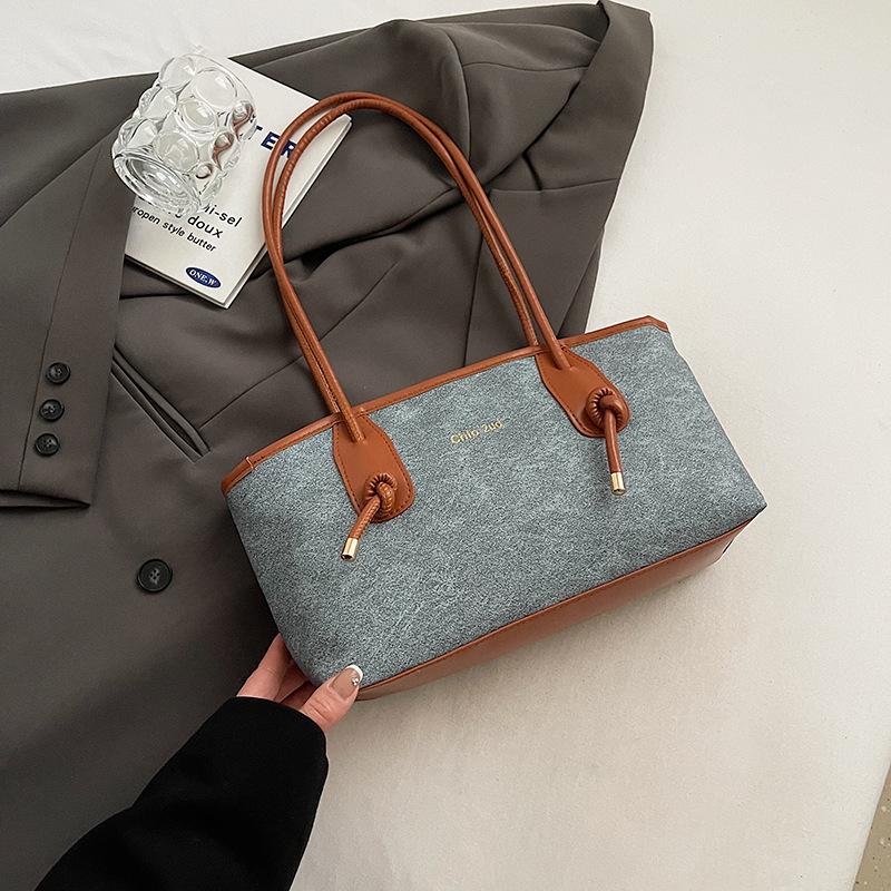 Trendy commuter bag women's 2025 new retro popular fashion shoulder bag texture casual versatile tote bag