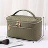 Large Capacity Travel Cosmetics Bag with PU Leather, Portable Makeup Organizer Case