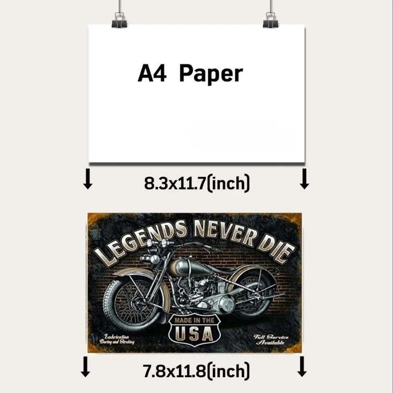 Vintage Motorcycle Metal Tin Signs Decor Wall Art Coffee Bar Vintage Metal Tin Sign Office Home Toilet Signs Wall Decor Pictures