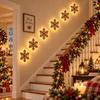 7pcs Santa Claus Christmas Wall Decoration Wooden DIY Wall Art Wall Stickers Crafts  Christmas