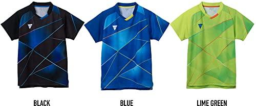 VICTAS Table Tennis Game Shirt V-GS260, Unisex, JTTA Approved, Official Match Approved, Black (1000), Size L, 512211