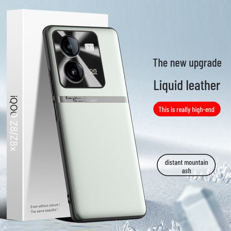 iQOOZ8 Liquid Leather Anti-Fall Protective Cover for Z8x - One-Piece Design