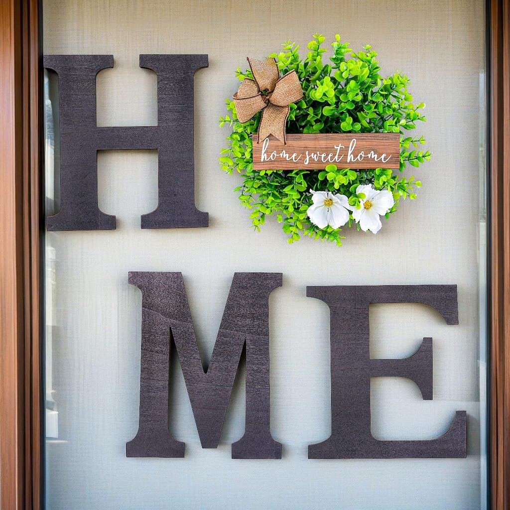 Home Letter Wall Plaque Made Of Plastic And Fabric For Indoor And Outdoor Space Decor