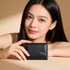 Heart-Shaped Bow Design Tri-fold Short Wallet Foldable Multiple Card Slots Money Bag Multipurpose PU Leather Credit Card Holder