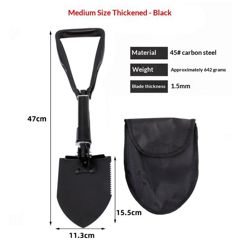 Foldable Multifunctional Engineer Shovel Thickened Outdoor Camping Tool Easy To Carry