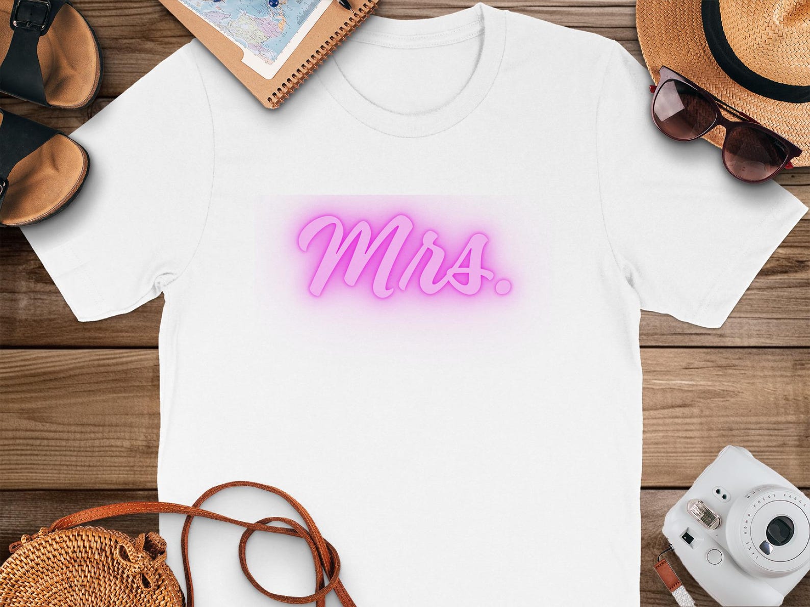 Mrs. Neon Print T-Shirt, Future Bride Bachelorette Party Top 3XL