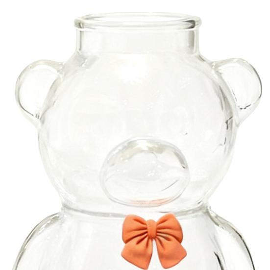 Bear Glass Cup with Straw 320ml Juice Milk Tea Smoothies Drinking Cup Reusable Coffee Cocktails Tumbler