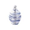 Decorative Blue-and-white Porcelain Paper Vase Floral Arrangement Tabletop Decor  Office Desk