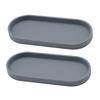Multipurpose Silicone Ellipse Bathroom Storage Tray Waterproof Nonslip Organizers For Cosmetics And Toiletries