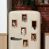 Oil Painting Style Wooden Frame Fridge Magnets 3D Wacky Cat Refrigerator Magnets  Home Decoration