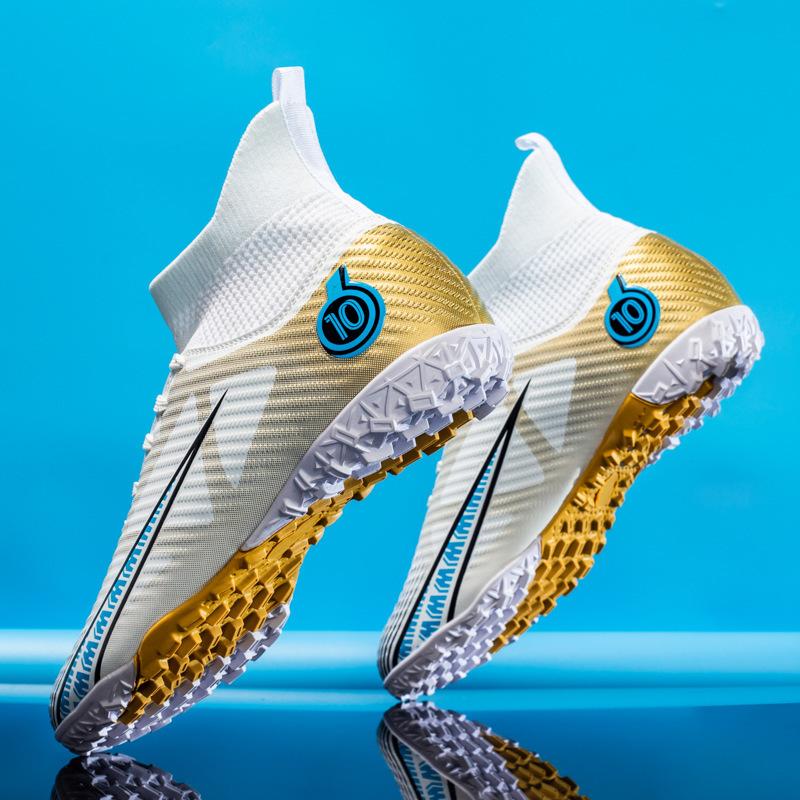 Football Shoes Men's High Top AG Long Nails Lawn TF Shredded Nails Youth Student Adult Game Training Sneakers