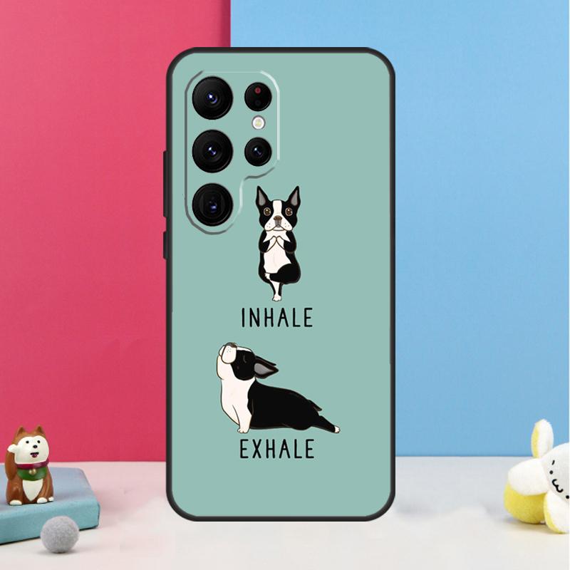 Boston Terrier Hunde Hülle Für Samsung Galaxy S24 Ultra S20 S21 S22 S23 S25 Plus S9 S10 S25 FE Rückabdeckung Schale