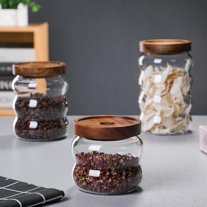 UOSU Glass Gourd Storage Jar with Lid