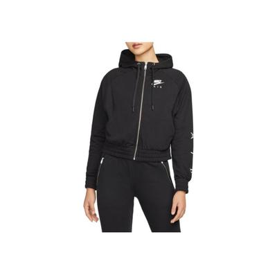 Air Hooded Letter Print Casual Jacket Women Jackets Black White DJ1054-011