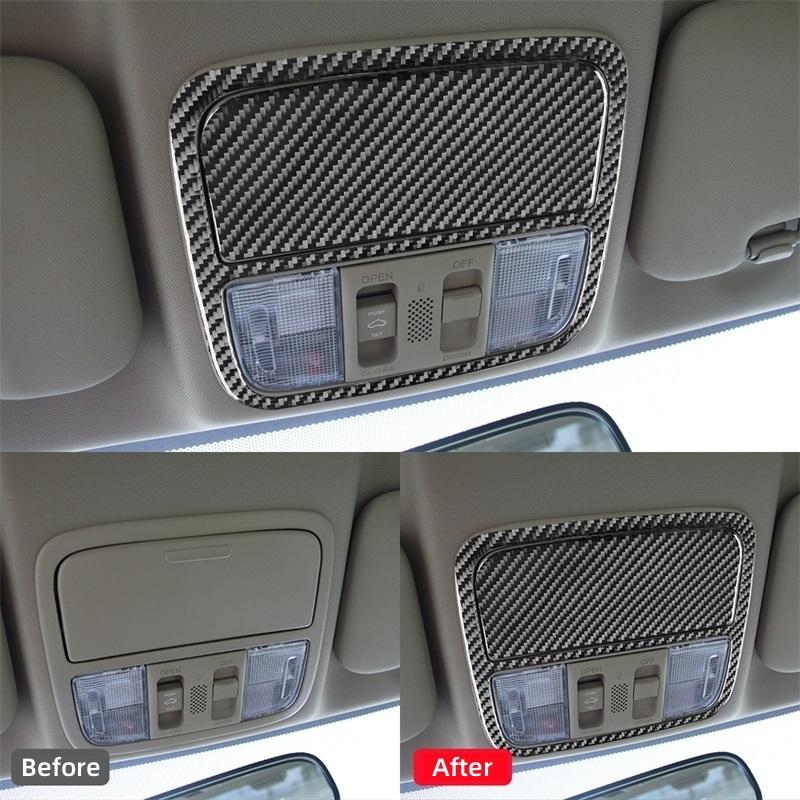 For Honda CRV 2007 2008 2009 2010 2011 Accessories Carbon Fiber Interior Car Car Roof Reading Light Decoration Frame Cover Trim