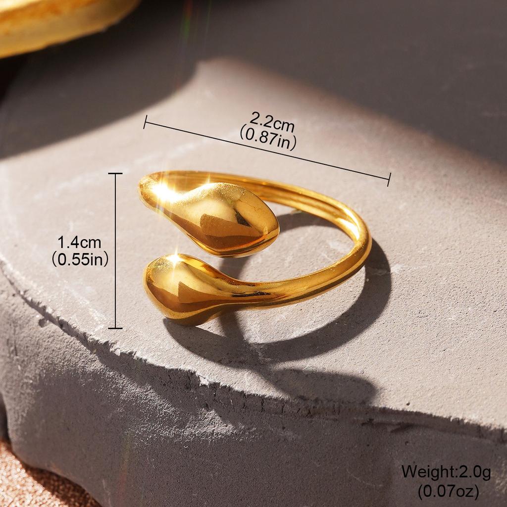 Cold wind fashion stainless steel European and American ring temperament line high-end sense gold hand jewelry