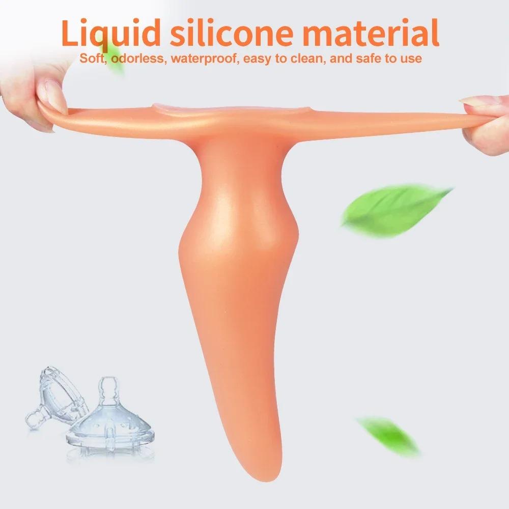 Ultra-Soft Body-Safe Liquid Silicone Anal Plug | Anti-Drop Design for Prostate Massage & Anal Training | Comfort Fit Large Size