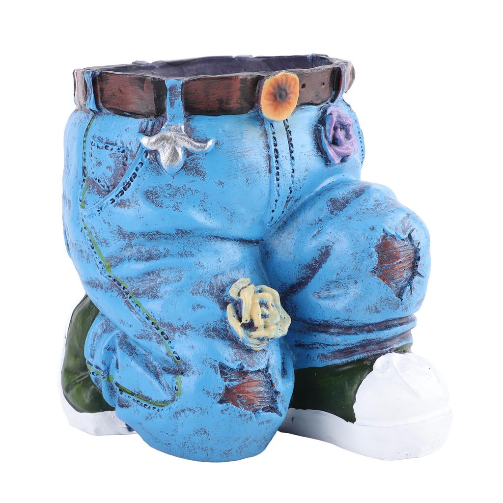 Pot de fleurs en forme de pantalon à la mode, ornement décoratif en résine pour la maison, le jardin, le balcon, le bureau