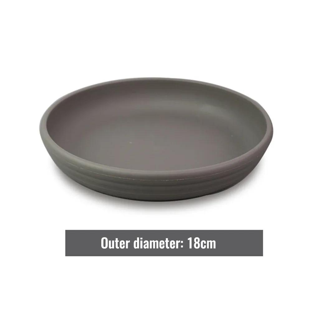 Plastic Round Saucer Tray for Succulent and Small Flower Pots Breathable Drainage Support Flat Top Design for Indoor Outdoor Use