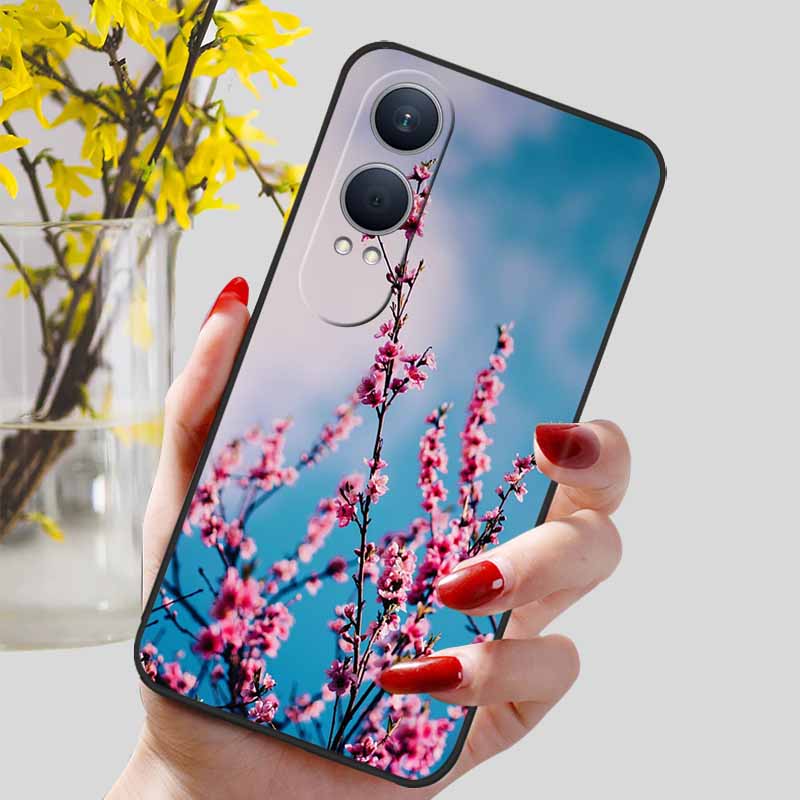For OnePlus Nord CE4 Lite 5G Case Flowers Silicon Soft TPU Phone Cases for One plus Nord CE 4 Lite 4Lite Protect Bumper Covers