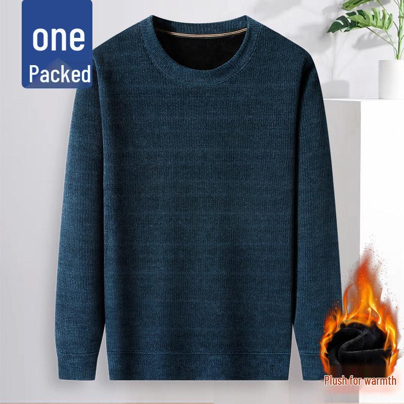 Men's Chenille Velvet-Lined Warm Sweater for Dad and Grandpa – Autumn/Winter